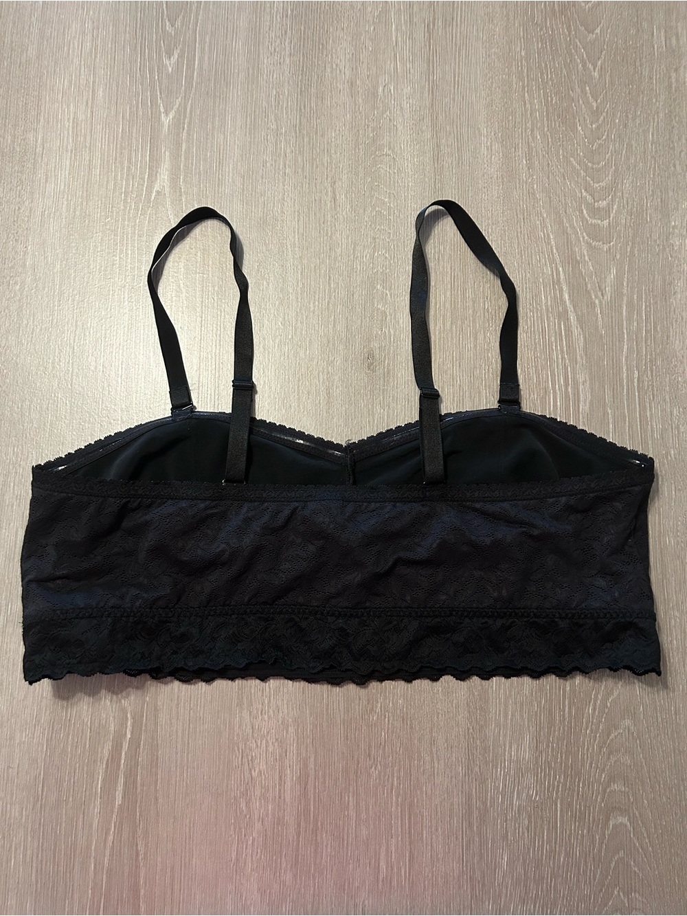 Torrid Black Unlined 4-Way Stretch Lace Bandeau Bra 3X Wear Straps or Strapless. - Picture 5 of 8